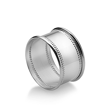 STERLING NAPKIN RING-BEAD  (ea) 