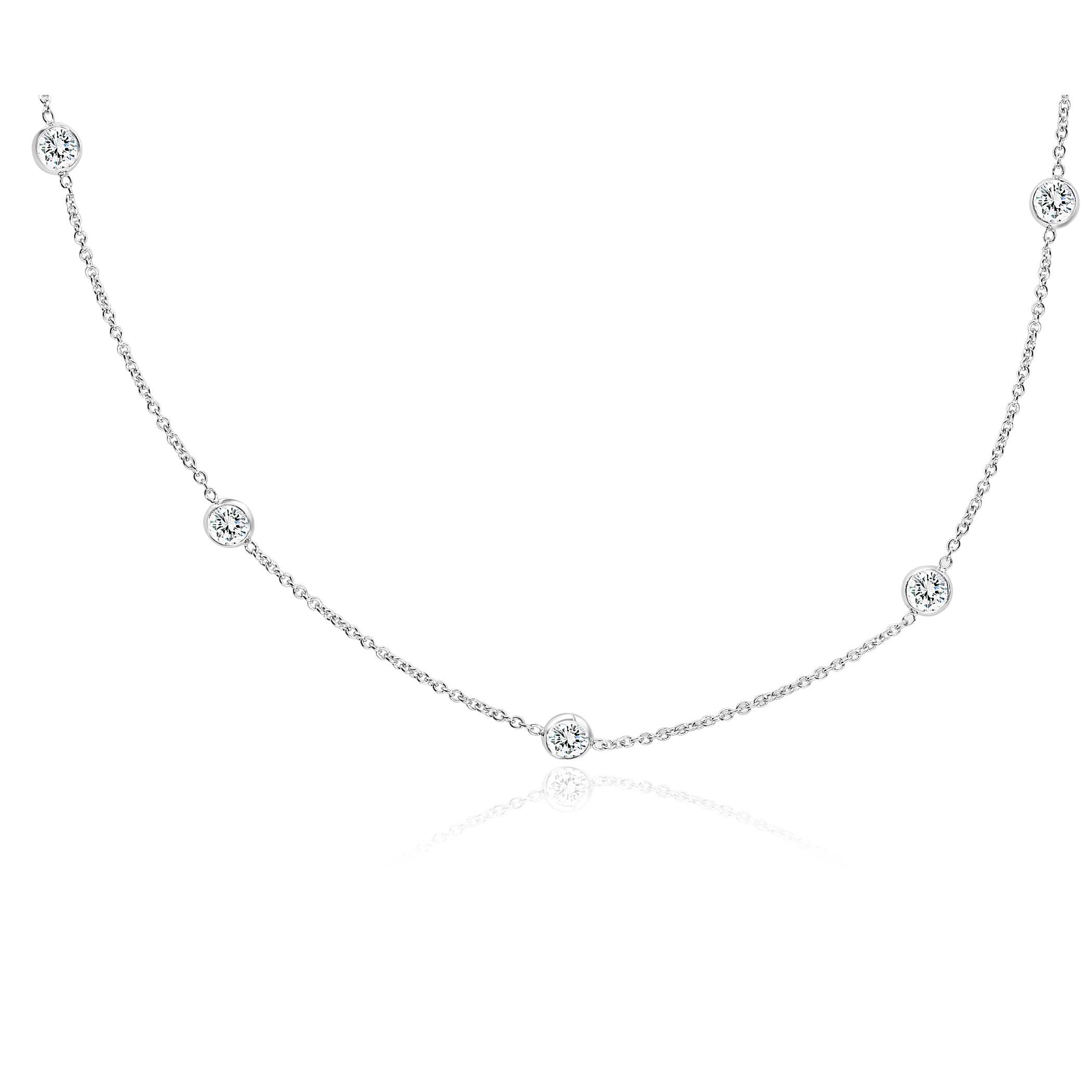 14KW DIAMONDS BY THE YARD NECKLACE 9D=1.85CT